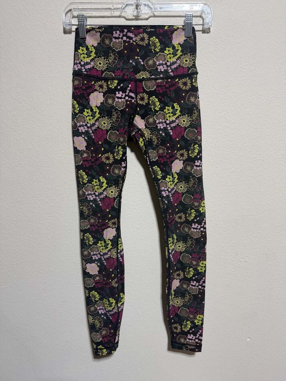 lululemon athletica Black Floral Print Leggings